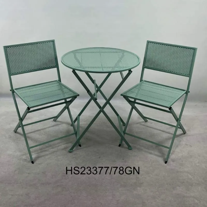 Кръгла метална бистро маса